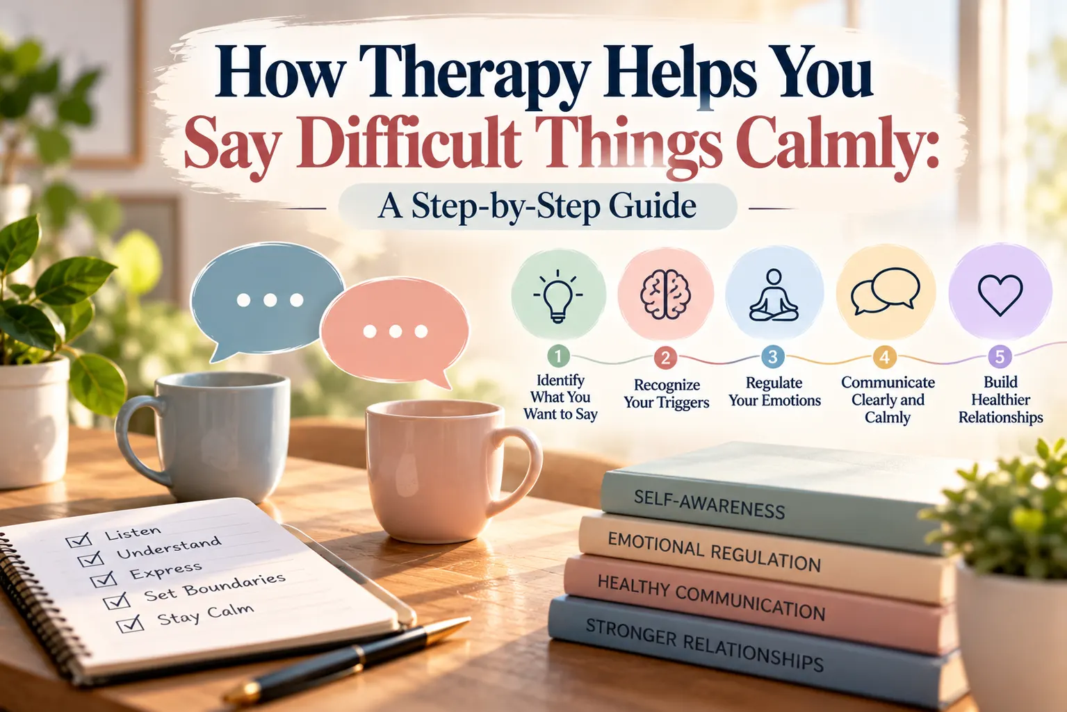 How Therapy Helps You Say Difficult Things Calmly