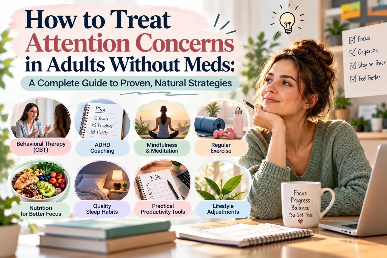 Treat Attention Concerns in Adults Without Meds