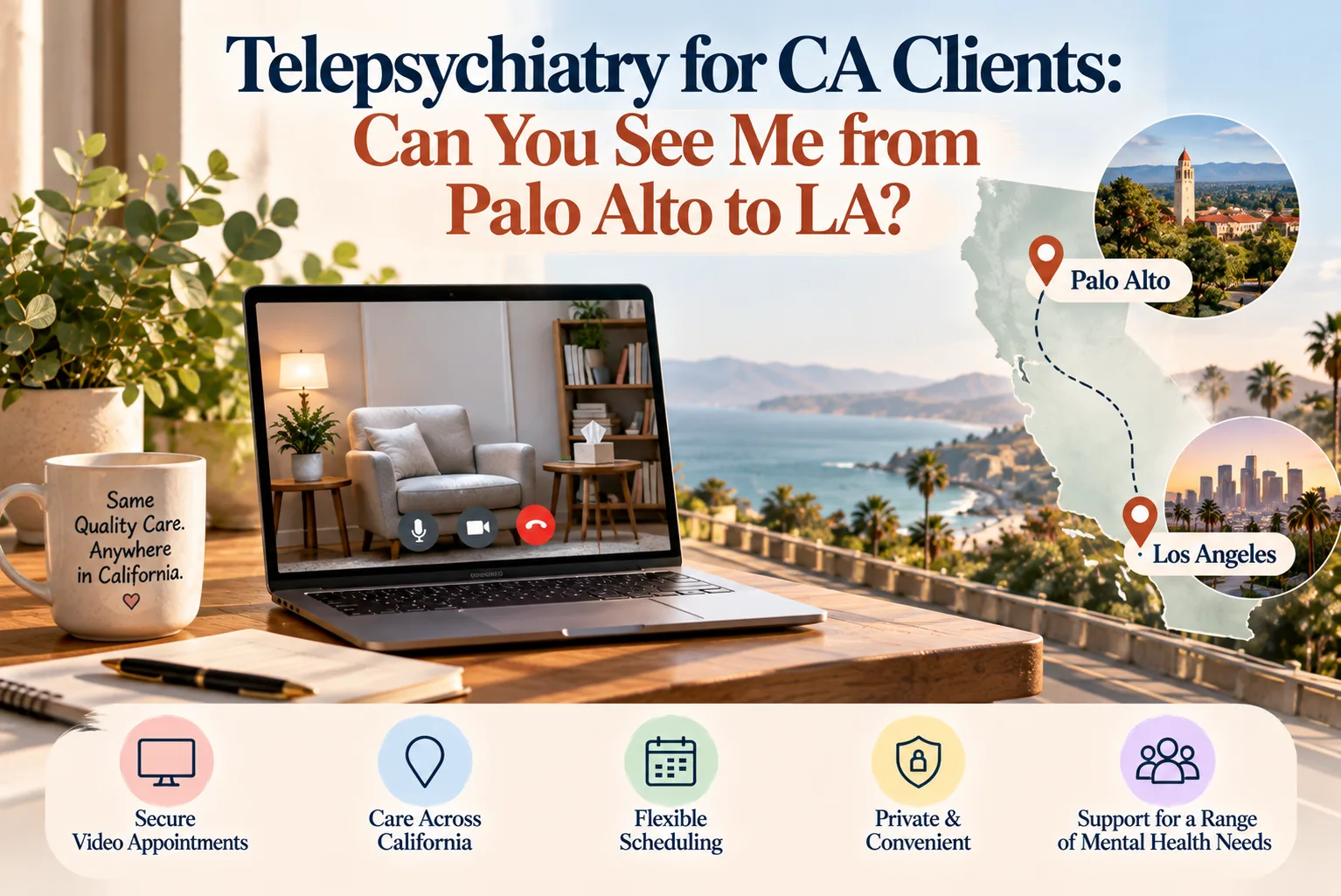 Telepsychiatry for CA Clients